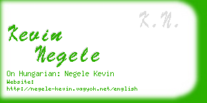 kevin negele business card